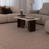 Dalton Marble Wood Coffee Table
