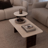 Dalton Marble Wood Coffee Table
