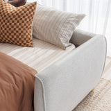 Stanton Queen Sofa Bed with Memory Foam Mattress - Oyster