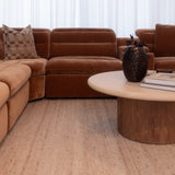 Lorde 6 Piece Corner Lounge with Electric Recliners - Provence Cinnamon