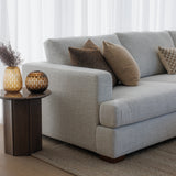 Monaco Corner Lounge - (additional armless seat) - 6 Extra Wide Seats - Apollo Marshmallow
