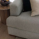 Monaco Corner Lounge - (additional armless) 6 Extra Wide Seats - Light Grey
