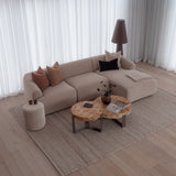 Sade 3 Seater with Chaise - Preston Cobblestone