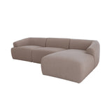 Sade 3 Seater with Chaise - Preston Cobblestone