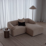 Sade 2 Seater with Chaise - Preston Cobblestone