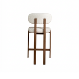 Coco Counter Stool - Sandstone with Walnut Legs