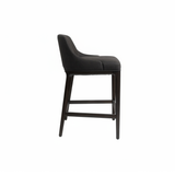 Ashford Counter Stool - Noir with Walnut Legs