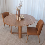 Mercer Round Dining Table - Honey Oak