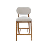 Hadley Counter Stool - Oat with Natural Oak Legs