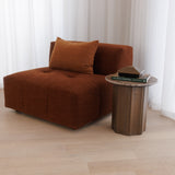 Luna Marble Wood Side Table
