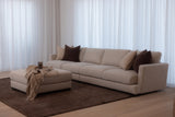 Harlow 4 Seater Lounge with Ottoman - Sand