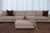 Harlow 4 Seater Lounge with Ottoman - Sand