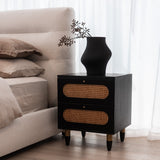 Yara 2 Drawer Bedside - Black