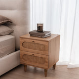 Yara 2 Drawer Bedside - Natural