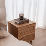Yara 2 Drawer Bedside - Natural