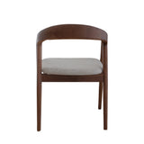 Soren Dining Chair - Ivory with Coffee Bean Legs