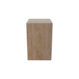 Corinth Side Table - White Travertine