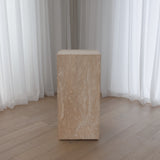 Corinth Side Table - White Travertine