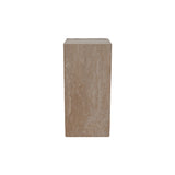 Corinth Side Table - White Travertine