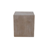 Corinth Side Table - White Travertine