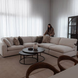 Replica Cloud Corner Lounge with Open Arm - Harpo Natural