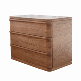 Tula 3 Drawer Large Bedside - Honey Oak
