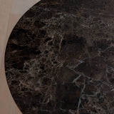 Sinclair Side Table - Emparado Marble Top & Mocha Base