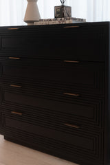 Lucie 4 Drawer Chest - Ebony