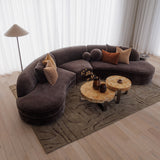 Bellini Curved 5 Seater Modular Lounge - Grace Caviar