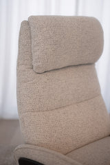 Huxley Reclining Swivel Arm Chair - Alabaster Tweed
