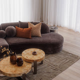 Bellini Curved 5 Seater Modular Lounge - Grace Caviar