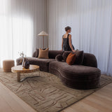 Bellini Curved 4 Seater Modular Lounge - Grace Caviar