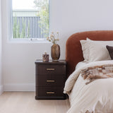 Aira 3 Drawer Bedside - Walnut