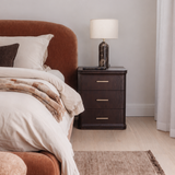 Aira 3 Drawer Bedside - Walnut