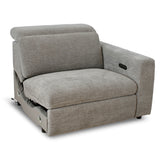 Newport Single Recliner RHS Arm - Top Storm