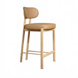 Coco Counter Stool - Caramel with Oak Finish Legs