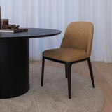 Ellery Dining Chair - Camel with Walnut Legs