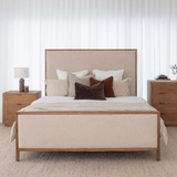 Kingsley King Bed - Flaxseed & Antique Oak