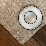 Zurich Handwoven Textured Boucle Wool Rug - Caramel