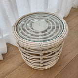 Cherry Rattan Round Table