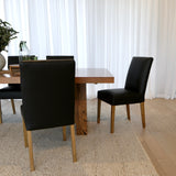 Denmark Full Leather Dining Chair - Black