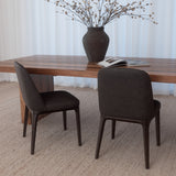 Ellery Dining Chair - Noir with Walnut Legs