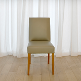 Denmark Full Leather Dining Chair - Ivory