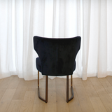 Gigi Velvet Dining Chair - Navy