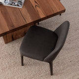 Ellery Dining Chair - Noir with Walnut Legs