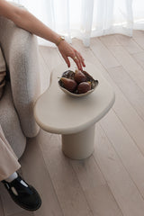 Pebble Side Table - Matte Latte