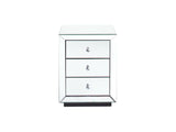 Monroe Mirrored Petite Bedside - Clear