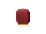 Imogen Round Ottoman - Velvet Red
