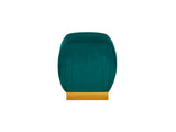 Imogen Round Ottoman - Velvet Green