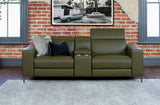 Manhattan 2 Seater Recliner Lounge with Console - Regatta Fern